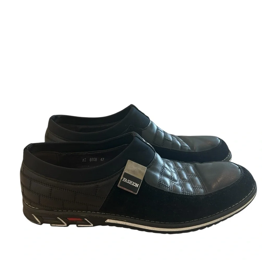 FLAGELI Men's 12.5 Premium Leather Dress Shoes Comfort Business Casual -‎ NWOT